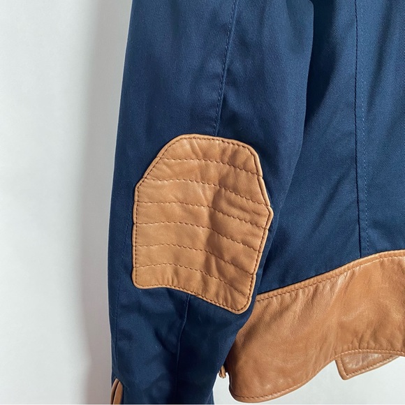 Lauren Ralph Lauren Leather Cotton Moto Jacket Size Medium - Picture 5 of 11